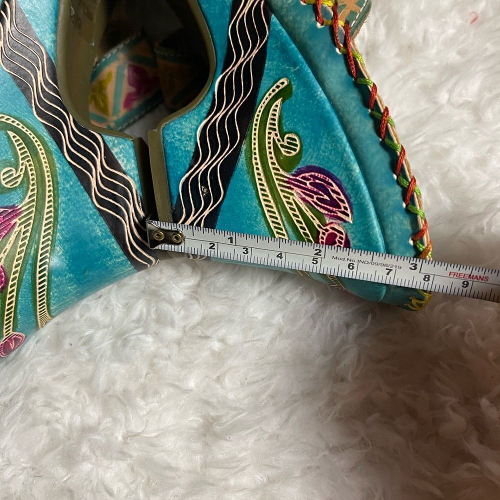 Elite by Corkys Women's Sandals New Size 10 Navaho Style Turquoise - Picture 12 of 13